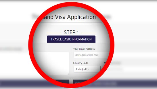 Complete your Thailand visa application form